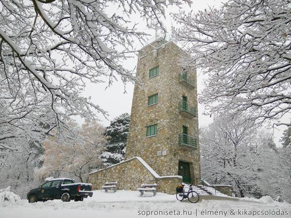 Soproni kirándulás télen, Károly-magaslat havasan